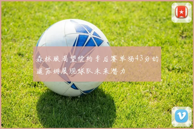 森林狼渴望续约季后赛单场43分的道苏姆展现球队未来潜力